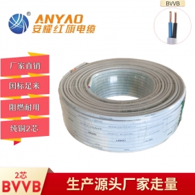 湖南2芯BVVB聚氯乙烯絕緣電纜電線